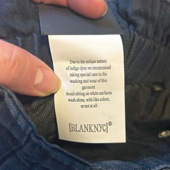 NWT Blank NYC dark rinse paperbag waist utility denim jean shorts - Picture 8 of 10